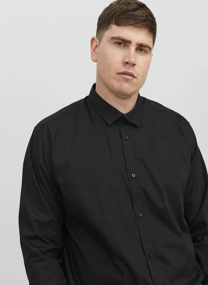 JACK & JONES  Solid Plus size Regular Fit Shirt for Men | Best Price UAE